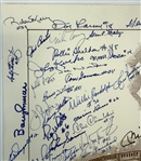 NY Yankees Legends Stadium Print Signed by 74 Players including Mantle, Slaughter, Hunter, and Many More! (Beckett/BAS)