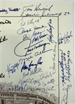 NY Yankees Legends Stadium Print Signed by 74 Players including Mantle, Slaughter, Hunter, and Many More! (Beckett/BAS)