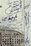 NY Yankees Legends Stadium Print Signed by 74 Players including Mantle, Slaughter, Hunter, and Many More! (Beckett/BAS)