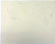 NY Yankees Legends Stadium Print Signed by 74 Players including Mantle, Slaughter, Hunter, and Many More! (Beckett/BAS)