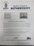 NY Yankees Legends Stadium Print Signed by 74 Players including Mantle, Slaughter, Hunter, and Many More! (Beckett/BAS)