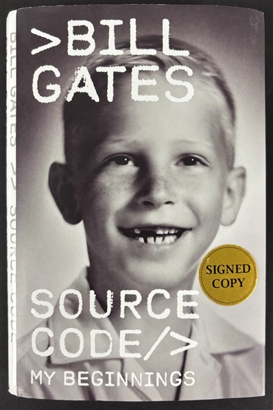 Bill Gates Signed Source Code: My Beginnings Hardcover Book (Third Party Guaranteed)
