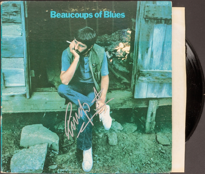 Ringo Starr Signed "Beaucoups of Blues" Album Cover (Beckett/BAS LOA)
