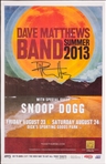 Dave Matthews Signed 11" x 17" 2013 Concert Mini-Poster (Beckett/BAS)