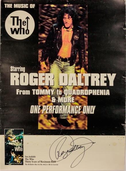 Roger Daltrey Signed 16" x 22" Covert Poster (Beckett/BAS)
