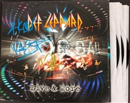 Def Leppard Group Signed Live & More Album Cover (5 Sigs)(Beckett/BAS LOA)