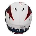 Tom Brady Signed Patriots Lunar Eclipse Custom Drip Mini Helmet (Fanatics)