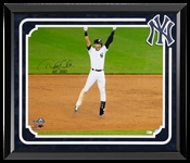 Derek Jeter Signed & HOF 2020 Inscribed 16 x 20 Photo in Framed Display (MLB Holo)