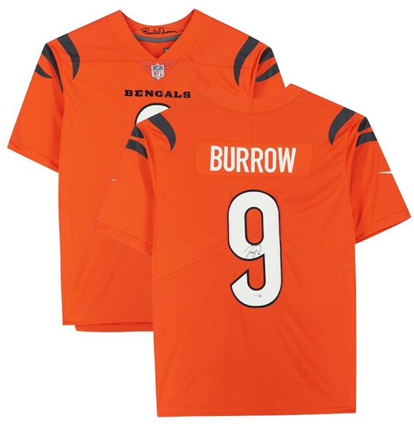 Joe Burrow Signed Bengals 2021 Orange Nike Limited Jersey (Fanatics)