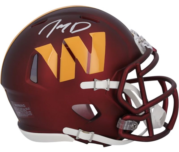 Jayden Daniels Signed Washington Commanders Mini Speed Helmet (Fanatics)