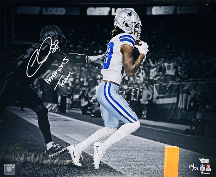Ceedee Lamb Signed & "Americas Team" Insc. Ltd. Ed. 16" x 20" Spotlight Photo (Fanatics)