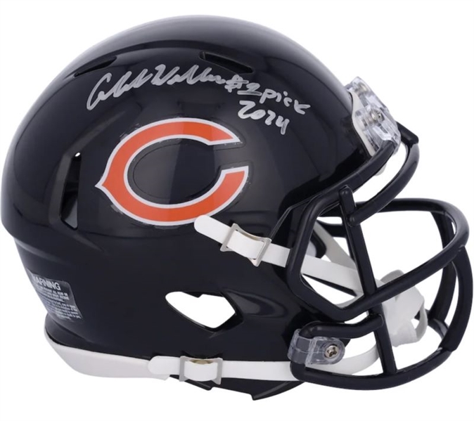 Caleb Williams Signed & "#1 Pick 2024" Inscribed Chicago Bears Mini Speed Helmet (Fanatics)