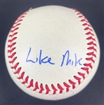Michael Jordan & Mike Trout Rare Dual-Signed Wilson Baseball w/ Like Mike! Inscription (UDA & MLB)