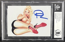 Pamela Anderson Signed 3.5" x 5" Photo (Beckett/BAS Encapsulated)