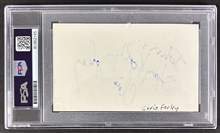 Chris Farley Signed 3 x 5 Card (PSA/DNA Encapsulated)