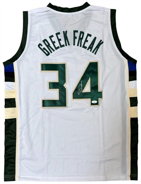 Giannis Antetokounmpo Signed Milwaukee Bucks Jersey (JSA)