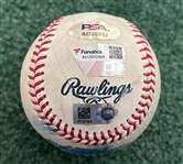 Aaron Judge Game Used & Signed OML Baseball :: Used 6-11-2022 CHC vs NYY :: Judge 2-HR, 3 RBI Game! (62 Home Run Season)(MLB Holo & PSA/DNA)