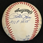 World Series MVPs Multi-Signed & Inscribed ONL Baseball with Bench, Rose, Stargell, Jackson, etc. (8 Sigs)(JSA LOA)