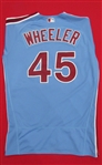 Zack Wheeler 2023 Philadelphia Phillies Game Worn Retro Style Jersey :: Worn 9/28/23 for Final Regular Season Appearance :: 4 Innings, 5 Ks (MLB Hologram)