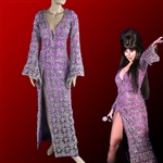 Elvira Personally Owned & Worn Purple & Silver "Spider Web" Dress from Knotts Scary Farm Show "Danse Macbre" (Ex. Elvira Collection) 