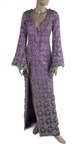 Elvira Personally Owned & Worn Purple & Silver Spider Web Dress from Knott's Scary Farm Show Danse Macbre (Ex. Elvira Collection) 