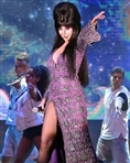 Elvira Personally Owned & Worn Purple & Silver Spider Web Dress from Knott's Scary Farm Show Danse Macbre (Ex. Elvira Collection) 