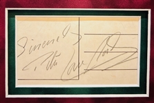  Rat Pack Custom Framed Signature Display with Sinatra, Davis, Martin, etc. (5/Sigs) (JSA)