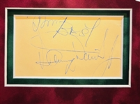  Rat Pack Custom Framed Signature Display with Sinatra, Davis, Martin, etc. (5/Sigs) (JSA)