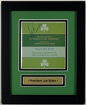 President Joe Biden Signed St. Patricks Day Breakfast Invitation in Framed Display (JSA)