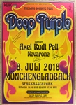 Deep Purple Group Signed 24" x 36" 2018 German Concert Poster (5 Sigs)(ACOA)