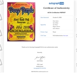 Deep Purple Group Signed 24 x 36 2018 German Concert Poster (5 Sigs)(ACOA)