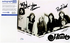 Heart: Lot of Two (2) Group Signed 8 x 10 Photos w/ 5 Signatures! (ACOA)