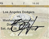 2012 MLB Debut LA Dodgers Bryce Harper Signed Full Ticket w/ Gem Mint 10 Auto! (PSA Encapsulated)