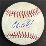 Corbin Carroll Signed & Game Used OML Baseball from 5-20-2024 Game vs. Diamondbacks (PSA & MLB Holo)