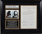 The Doors: Jim Morrison Court Document Page from Indecent Exposure Trial in Framed Display 