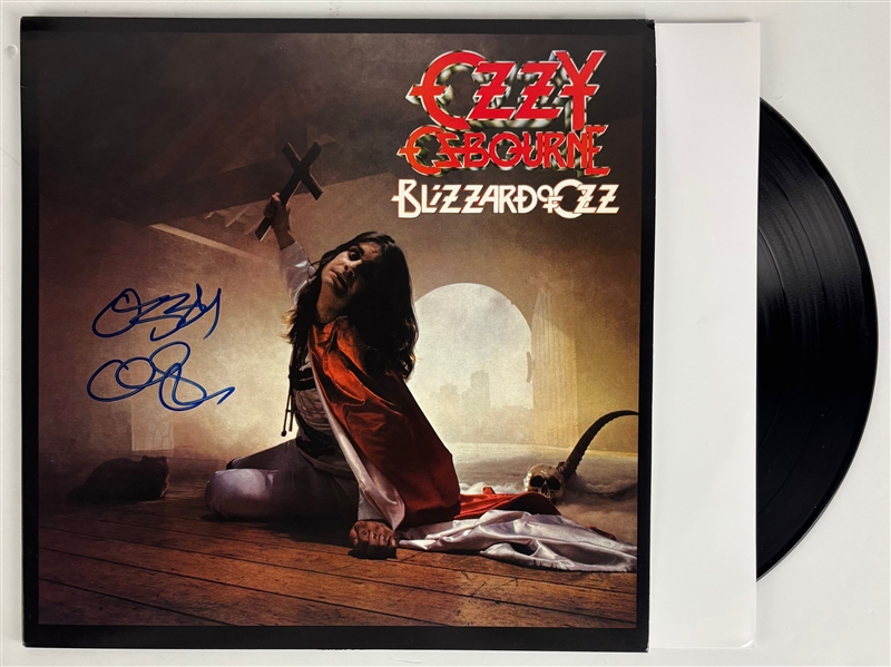 Ozzy Osbourne Signed by "Blizzard of Ozz" Album Cover w/ Vinyl (Beckett/BAS)