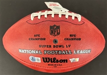 Tom Brady Signed & SB LV MVP Signed SB LV Official Football (Beckett/BAS)(Fanatics)