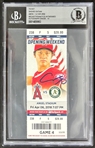 Shohei Ohtani Signed 2018 Opening Weekend Ticket w/ Gem Mint 10 Auto! :: 1HR $ 2 RBIs (Beckett/BAS Encapsulated)(Fanatics)(MLB)