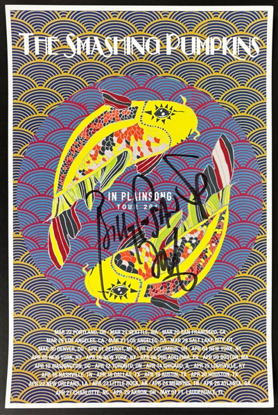 Smashing Pumpkins: Billy Corgan Signed 12" x 18" Poster (Beckett/BAS)