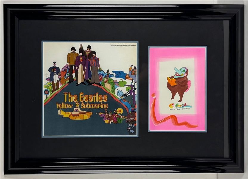The Beatles: Ron Campbell Signed Original "Jeremy" Yellow Submarine Drawing in Custom Matting with Record (Third Party Guaranteed)