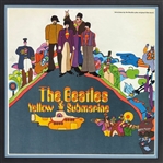 The Beatles: Ron Campbell Signed Original Jeremy Yellow Submarine Drawing in Custom Matting with Record (Third Party Guaranteed)