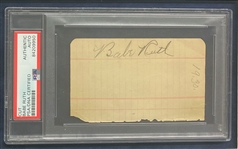 Babe Ruth Signed Page in Commemorative Yankees Framed Display (PSA/DNA Encapsulated)