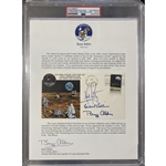 Apollo 11 Crew Signed Insurance FDC w/ Buzz Aldrin Signed Collection Letter (PSA/DNA LOA)
