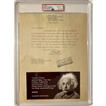 Albert Einstein Signed 1949 Letter on Personal Letterhead w/ Gem Mint 10 Auto! (PSA/DNA Encapsulated)