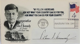John F. Kennedy Signed Inauguration Day First Day Cover (PSA/DNA Encapsulated)