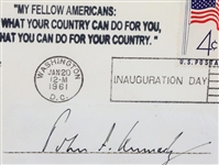 John F. Kennedy Signed Inauguration Day First Day Cover (PSA/DNA Encapsulated)