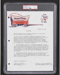 Elvis Presley & Colonel Tom Parker Signed Merchandising Agreement Relating to Elvis’ Historic NBC 1968 Comeback Special (PSA/DNA Encapsulated)