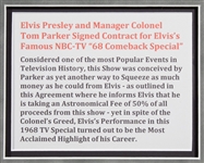 Elvis Presley & Colonel Tom Parker Signed Merchandising Agreement Relating to Elvis’ Historic NBC 1968 Comeback Special (PSA/DNA Encapsulated)