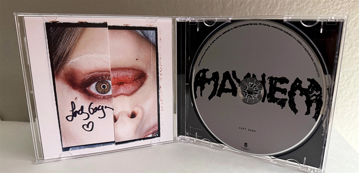 Lady Gaga Signed NEW Mayhem Album CD Insert (Third Party Guaranteed)    