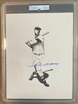 Ted Williams Perfectly Signed & Personally Owned 8.5" x 11" Silver Splinter Print (PSA/DNA GEM MINT 10)